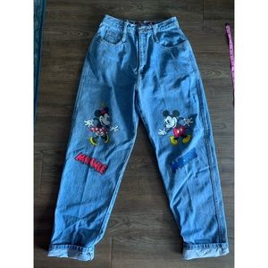 vintage disney mom jeans mickey minnie mouse